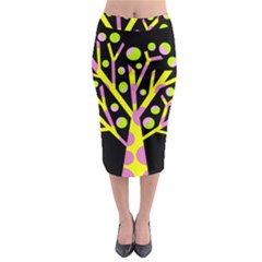 Simple Colorful Tree Midi Pencil Skirt