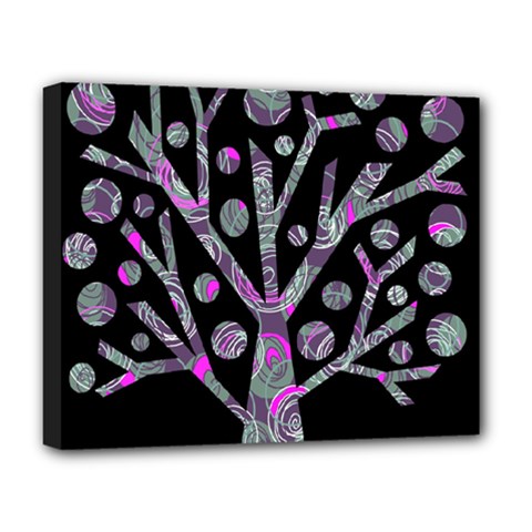 Purple Magical Tree Deluxe Canvas 20  X 16   by Valentinaart