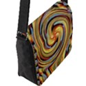 Gold Blue and Red Swirl Pattern Flap Messenger Bag (L)  View2