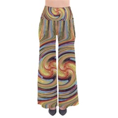 Gold Blue And Red Swirl Pattern Pants