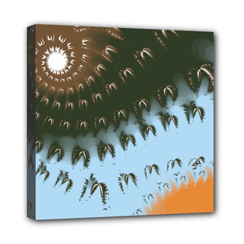 Sun-ray Swirl Design Mini Canvas 8  X 8 