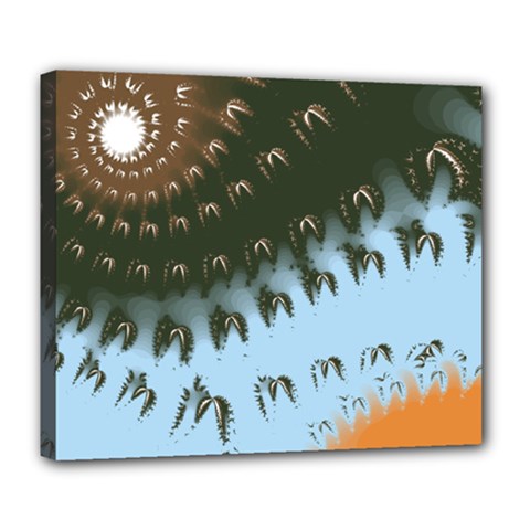 Sun-ray Swirl Design Deluxe Canvas 24  X 20  