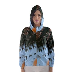 Sun-ray Swirl Design Hooded Wind Breaker (women) by digitaldivadesigns