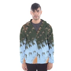 Sun-ray Swirl Design Hooded Wind Breaker (men)