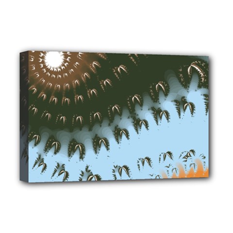 Sun-ray Swirl Pattern Deluxe Canvas 18  X 12   by digitaldivadesigns