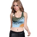 Sun-Ray Swirl Pattern Racer Back Crop Top View1