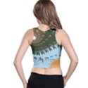 Sun-Ray Swirl Pattern Racer Back Crop Top View2