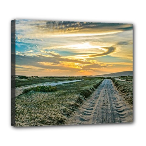 Jericoacoara National Park Dunes Road Deluxe Canvas 24  X 20   by dflcprints