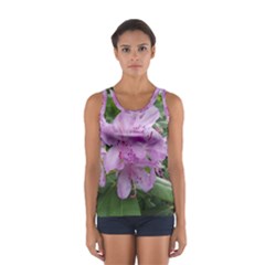 Purple Rhododendron Flower Women s Sport Tank Top  by picsaspassion