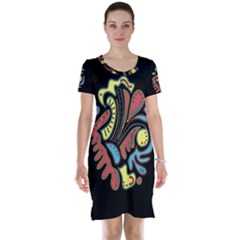 Colorful Abstract Spot Short Sleeve Nightdress by Valentinaart