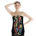 Colorful abstract spot Strapless Top View1