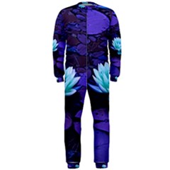 Lotus Flower Magical Colors Purple Blue Turquoise OnePiece Jumpsuit (Men) 