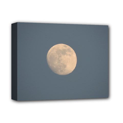 The Moon And Blue Sky Deluxe Canvas 14  X 11  by picsaspassion