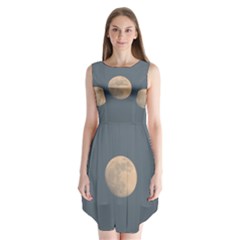 The Moon And Blue Sky Sleeveless Chiffon Dress  