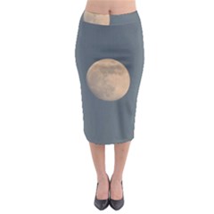 The Moon And Blue Sky Midi Pencil Skirt by picsaspassion