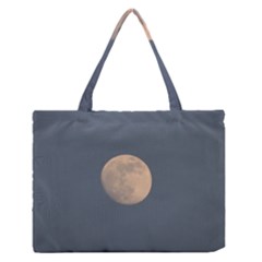 The Moon And Blue Sky Medium Zipper Tote Bag