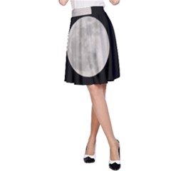 Full Moon At Night A-line Skirt by picsaspassion