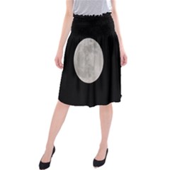 Full Moon At Night Midi Beach Skirt by picsaspassion