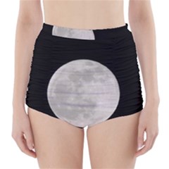 Full Moon At Night High-waisted Bikini Bottoms