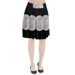 Full Moon At Night Pleated Skirt by picsaspassion