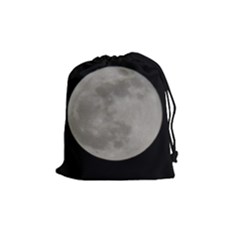 Close To The Full Moon Drawstring Pouches (medium)  by picsaspassion