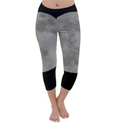 Close To The Full Moon Capri Winter Leggings  by picsaspassion