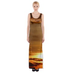 Summer Sunset Maxi Thigh Split Dress by picsaspassion