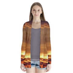 Summer Sunset Drape Collar Cardigan