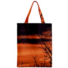 Tree Branches And Sunset Zipper Classic Tote Bag by picsaspassion