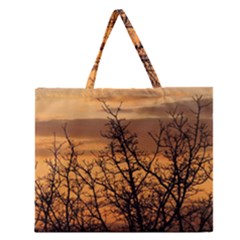 Colorful Sunset Zipper Large Tote Bag by picsaspassion