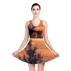 Christmas Tree And Sunset Reversible Skater Dress