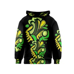 Yellow And Green Spot Kids  Pullover Hoodie by Valentinaart