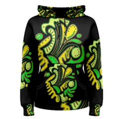 Yellow And Green Spot Women s Pullover Hoodie by Valentinaart