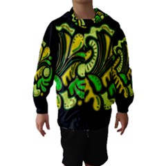 Yellow And Green Spot Hooded Wind Breaker (kids) by Valentinaart