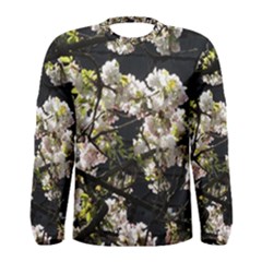 Blooming Japanese Cherry Flowers Men s Long Sleeve Tee by picsaspassion