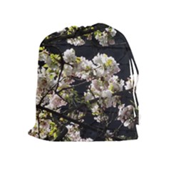 Blooming Japanese Cherry Flowers Drawstring Pouches (extra Large)