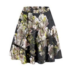 Blooming Japanese Cherry Flowers High Waist Skirt by picsaspassion