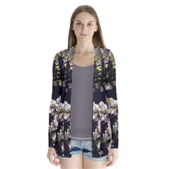 Japanese Cherry Flower Drape Collar Cardigan