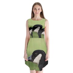 Goose Bird In Nature Sleeveless Chiffon Dress  