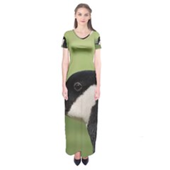 Goose Bird In Nature Short Sleeve Maxi Dress