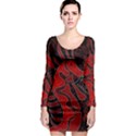 Red dragon Long Sleeve Bodycon Dress View1