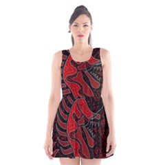 Red Dragon Scoop Neck Skater Dress