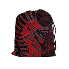 Red Dragon Drawstring Pouches (extra Large)