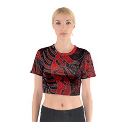 Red Dragon Cotton Crop Top