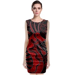 Red Dragon Classic Sleeveless Midi Dress