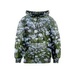 Blue Forget-me-not Flowers Kids  Zipper Hoodie by picsaspassion