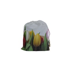 Colorful Bouquet Tulips Drawstring Pouches (xs) 