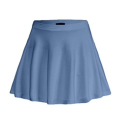 Blue Color Mini Flare Skirt