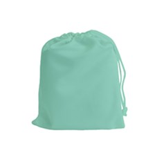 Mint Color Drawstring Pouches (large)  by picsaspassion