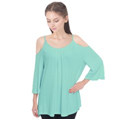 Mint Color Flutter Tees